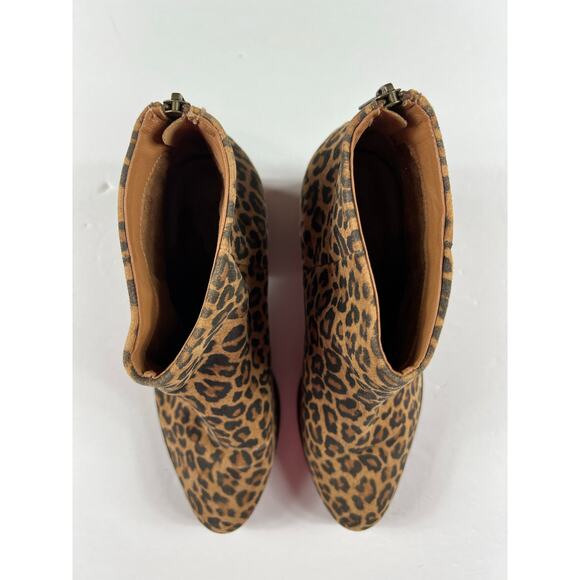 Anthropologie Seychelles Floodplain Leopard Ankle Boots 9.5 - Picture 7 of 11